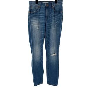 MADEWELL Women's High Rise Skinny River Wash Denim Jeans Sz 25